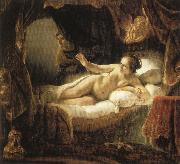 Rembrandt van rijn Danae oil painting on canvas